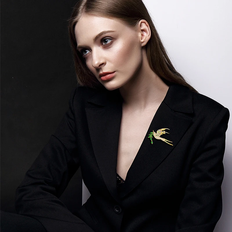 YYSuniee позолоченная латунная брошь булавки для женщин модные броши с кубическим