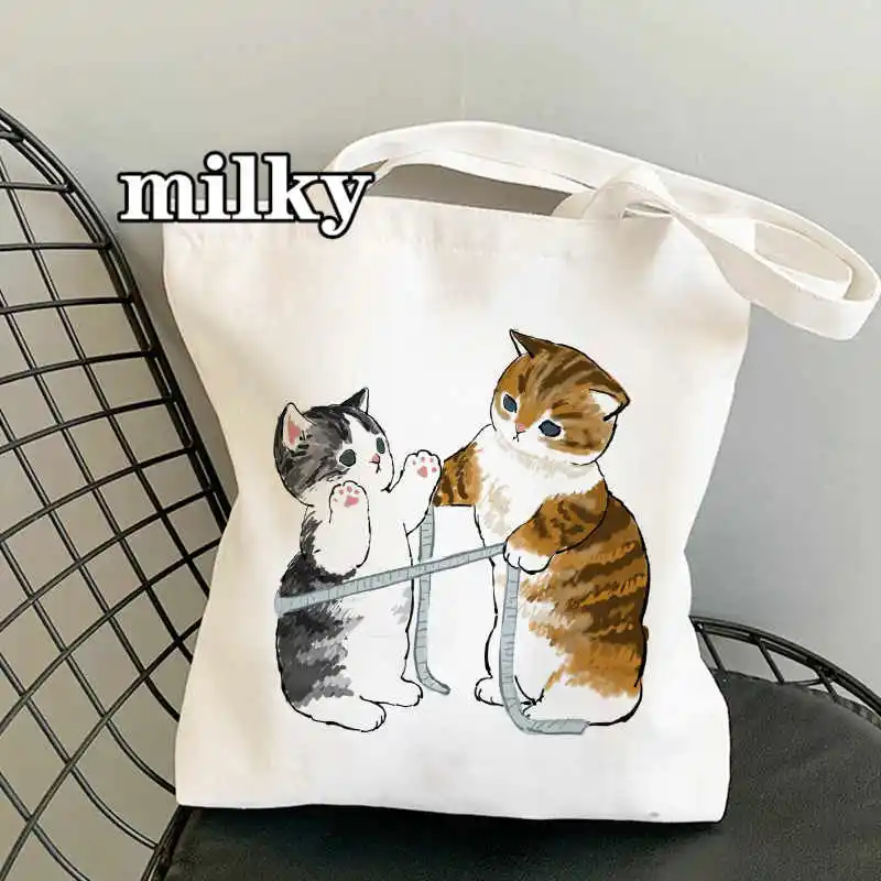 

Summer Funny Cartoon Cats Women Cute Handbag Harajuku Graphic Shoulder Bag Shopping Bag Shopper Aesthetic Tote Bag Canvas Bag