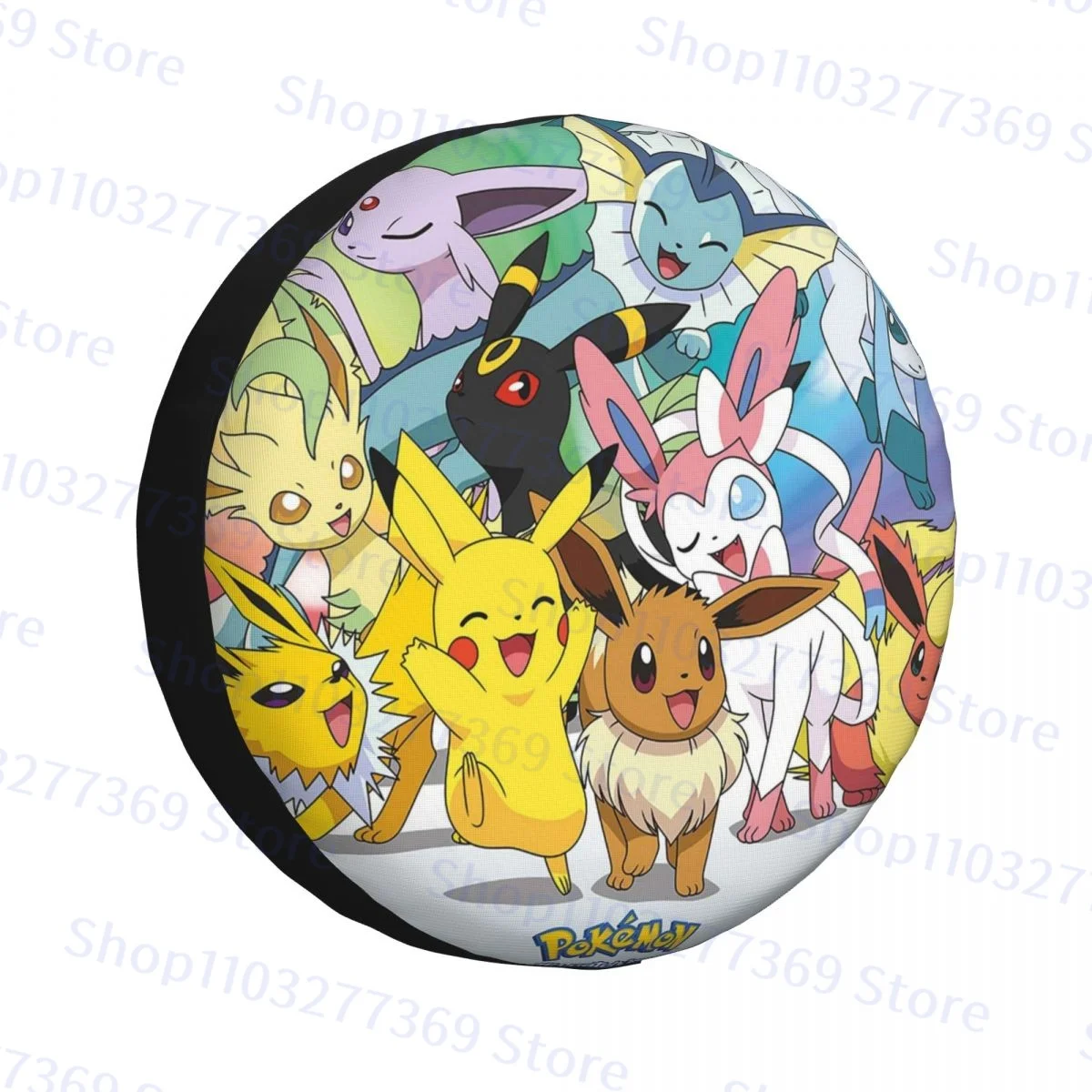 

Japanese Anime Pikachu Tire Cover Wheel Protectors Universal Dust-Proof Waterproof Fit for Rv SUV Truck 14 inch