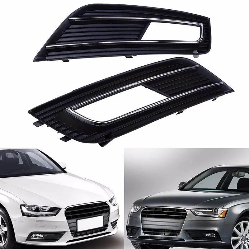 ПАРА решетки передних противотуманных фар с хромированным акцентом для Audi A4 B8