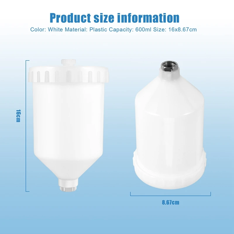 600 мл лейка для краски инструмент распыления воздуха пластиковый горшок
