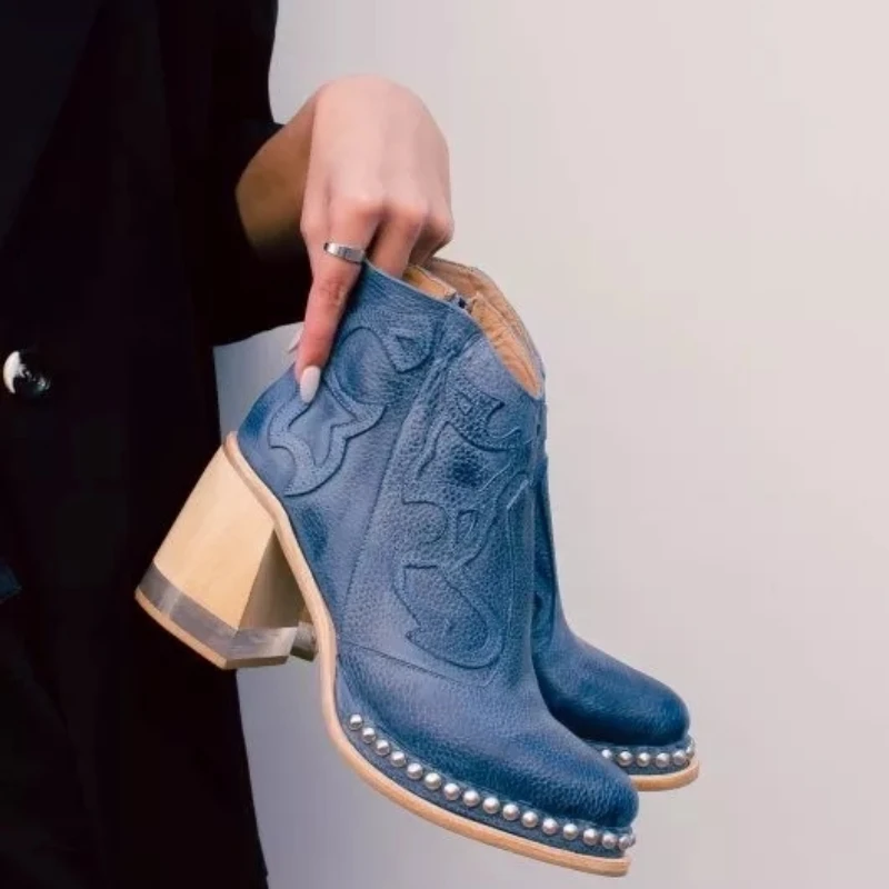 Женские ботильоны кожаная обувь на низком каблуке крутая британская