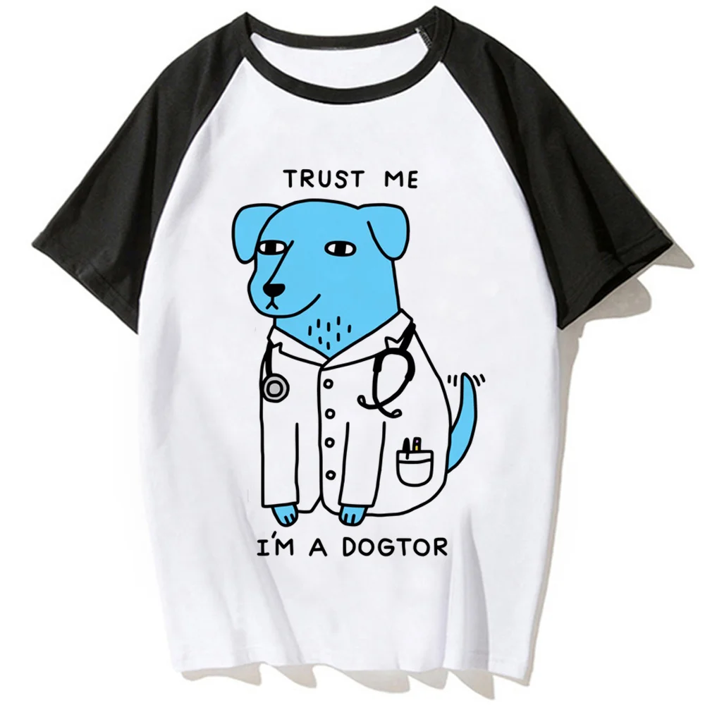 

Dogtor Classic Tee women streetwear funny summer t-shirts female Japanese clothing