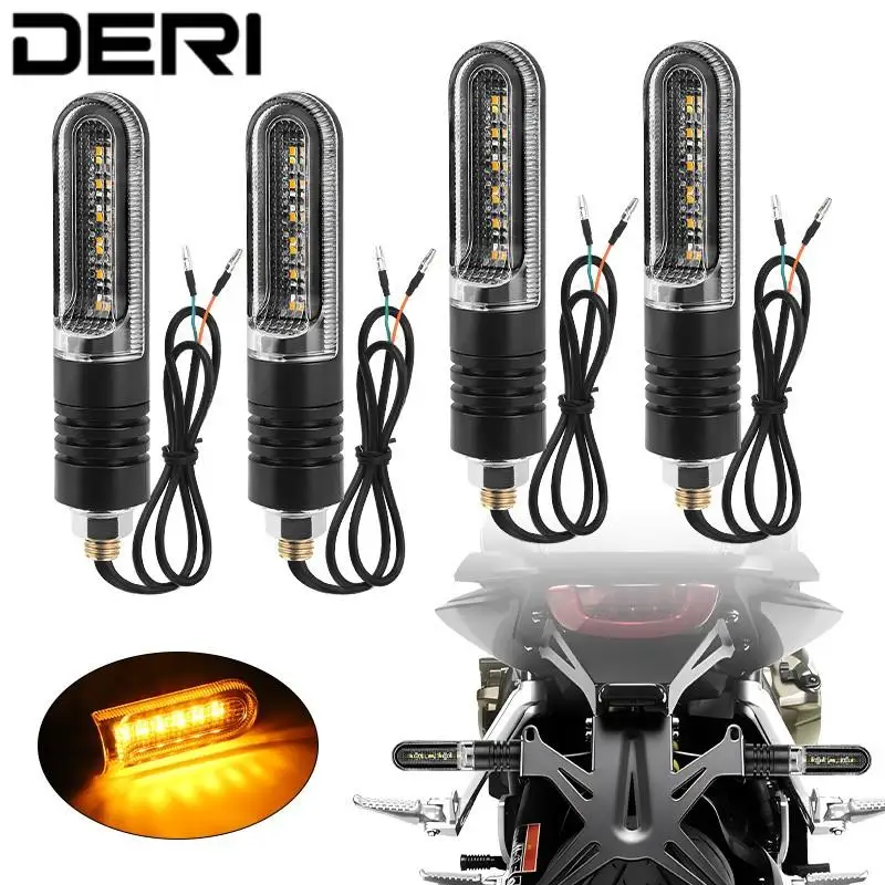 

6 светодиодов, указатели поворота 12 В, боковой указатель направления мотоцикла, универсальная лампа 10 мм на болтах для Honda, Suzuki, Kawasaki, Yamaha, Hyosung