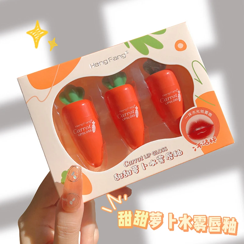 

Прекрасный морковь водостойкий матовый блеск для губ Набор для макияжа Увлажняющий Гладкий стойкий Быстросохнущий бархатный оттенок для г...