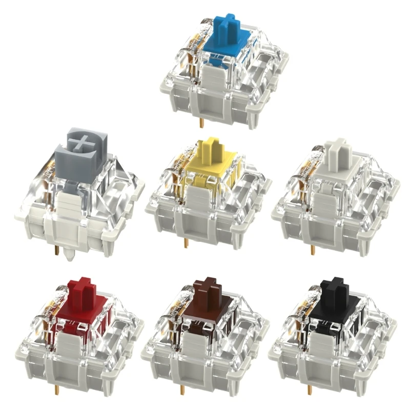 

Переключатели Gateron G Pro 2,0, предварительно выключенные 3-контактные RGB линейные для игровой механической клавиатуры (10 шт.)