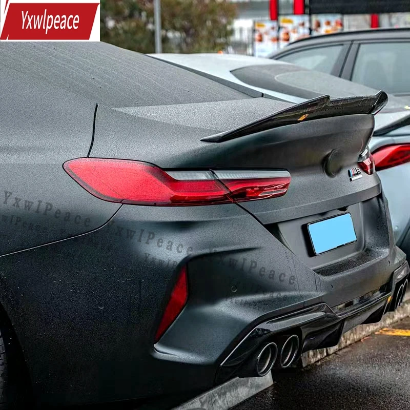 

PSM Style Настоящее углеродное волокно / FRP Черный задний спойлер на крыло багажника Автомобильные аксессуары для BMW 8 серии G16 M8 4-дверный 2018-2023