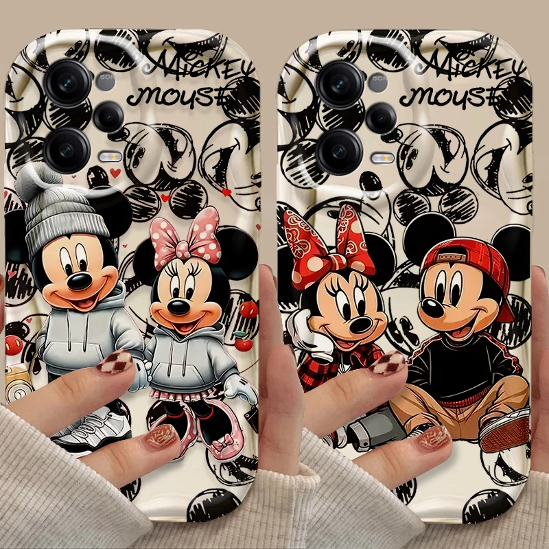 Чехол Disneys Mickeys Minnies Mouse 3D Wave для Xiaomi Mi 14 12 12T 11 Lite Poco M6 X6 X5 X4 F4 M3 Pro 4G 5G Мягкий