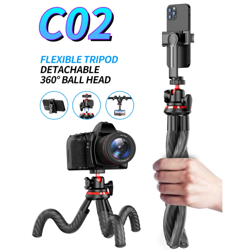 

Selfie stick Octopus Flexible Tripod For Phone SLR DSLR Gopro Camera Tripod Extend Screw With Ballhead Phone Clip Phone Holder