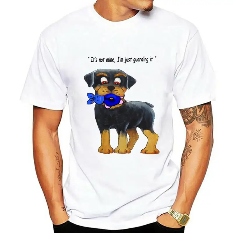 

Rottweiler Puppy T shirt. classic round neck short sleeved choice of sizes and colours men t shirt