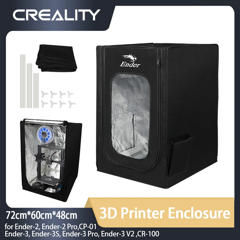 CREALITY 3D Printer Enclosure For Ender-3 Ender-3 Pro Ender-3 V2 Safe Quick Easy Installation 3D Printer Enclosure 48*60*72cm