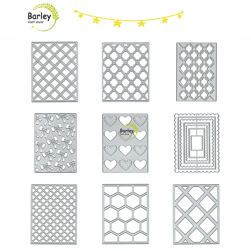 

New Metal Cutting Die Rectangular Hollow Craft Die Cut Greeting Card Album Cover Scrapbook DIY Embossed Paper Card Making Tool