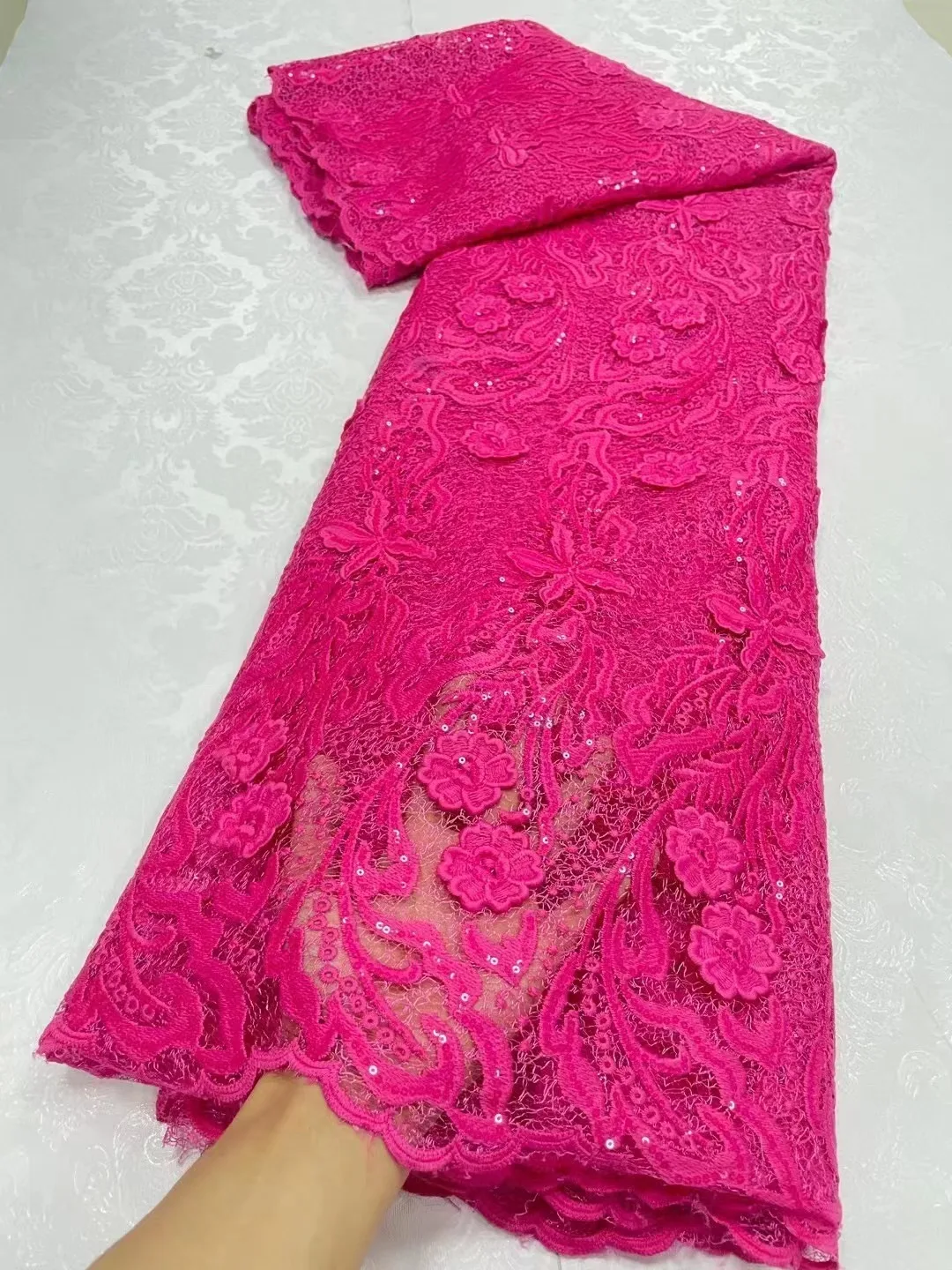 Африканский шнур кружевная ткань высококачественный из гипюра для женщин