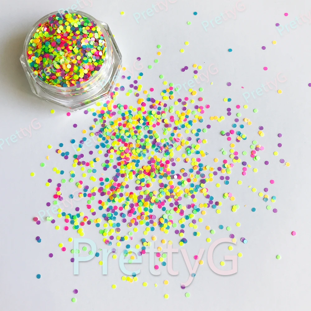 PrettyG оптовая продажа Y-1 мм мини-звезды сердце блестящие формы неоновые