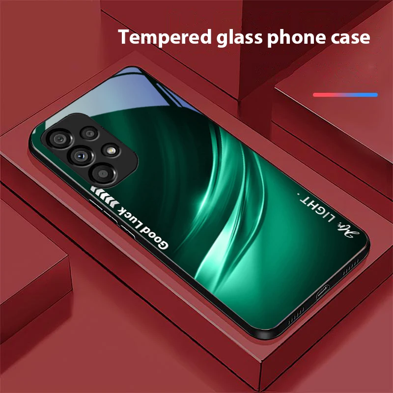 Фото Мягкий зеленый градиент для Samsung S25 S8 S9 S10 S20Ultra S21 Pro S22 Plus S23 FE S24 Ultra S25 Edge S25Ultra стеклянный чехол для телефона №5