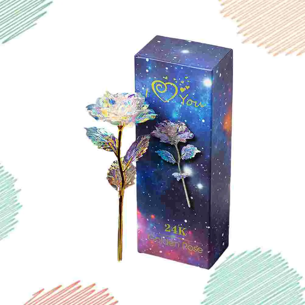 

1 Pc Golden Rose Shinny Foil Plated Exquisite Flower Gift for Valentine's Day