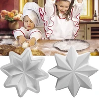 40hot non stick cake mold high hardness silicone clear texture 8 pointed star baking mold kitchen supplies