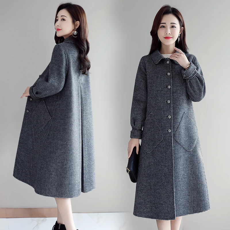 Женская шерстяная куртка 2024 осень и зима новое корейское свободное модное