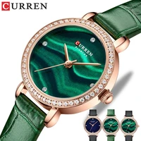 curren luxury brand ladies for watch rhinestone quartz wristwatch womens fashion simple thin leather watch lady relogio feminino