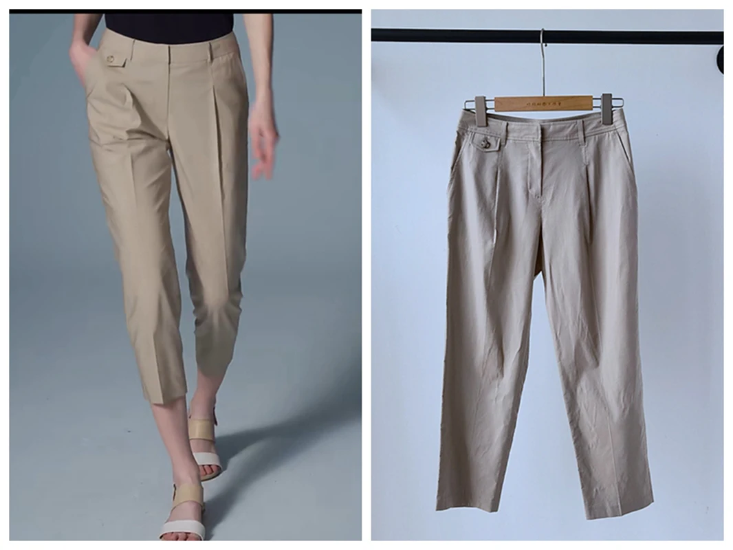 

Летние женские брюки для гольфа, тонкие удобные крутые облегающие небольшие прямые брюки с маленькими карманами, девять брюк