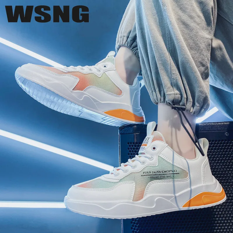 

WSNG Youth Men's Spring 2022 Breathable Casual Sports Men's Shoes Durable and Comfortable Simple and Comfortable Men's Shoes-44