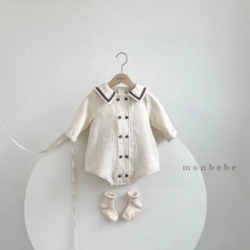 Детский комбинезон с длинным рукавом из хлопка и льна |