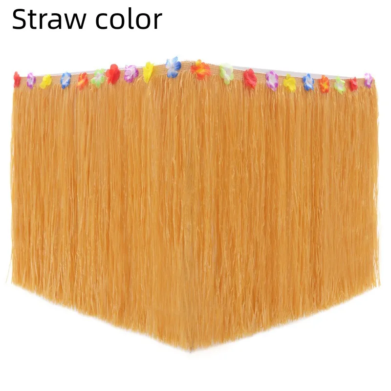 

Новинка, разноцветная юбка из искусственной травы, гавайская летняя юбка, аксессуары для тропических Гавайских искусств, подвесные двери