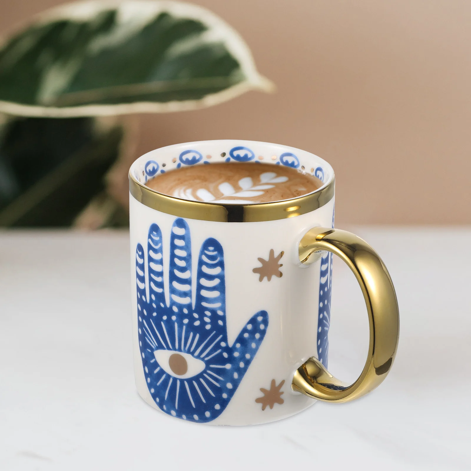 

Decorative Ceramic Mug Coffee Cup Handheld Water Glasses Breakfast Evil Eye Milk Ceramics Office Cups