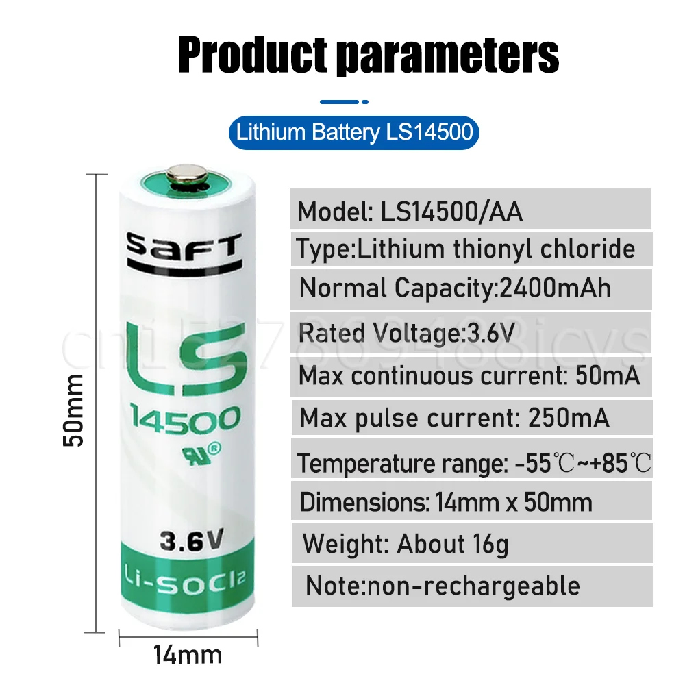 10 шт. литиевые аккумуляторы 3 6 В Saft LS14500 ER14505 14500 AA 2400 мАч | Электроника