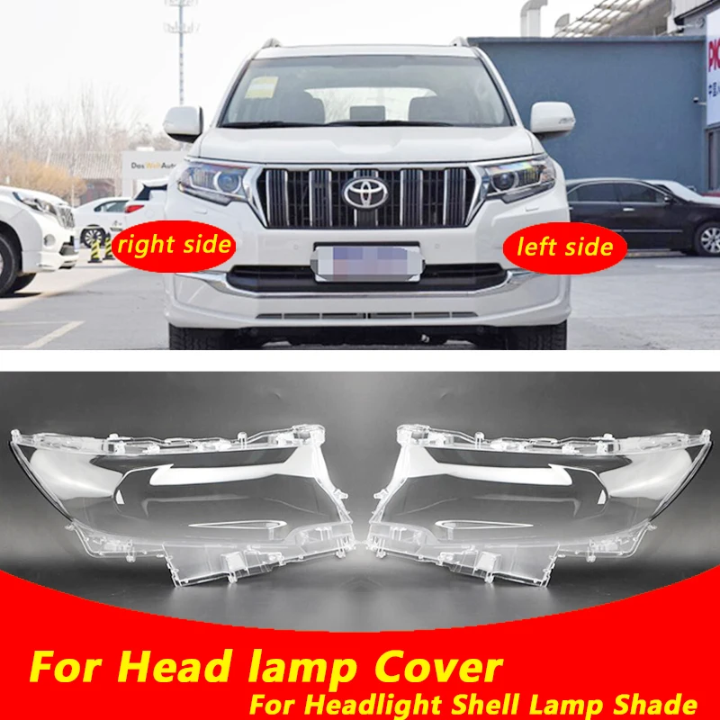 

Use For Toyota Prado FJ150 2017-2019 Transparent Headlamp Cover Lamp Shade Front Headlight Shell Lampshade Lens shell