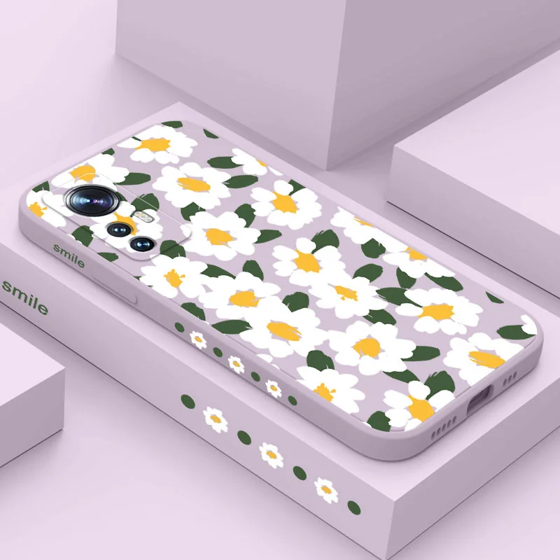 

Youthful White Flower Phone Case For Xiaomi Mi 12 11 Ultra lite 10 10S 9 11T 10T 9T Pro Lite Poco M4 X4 F3 X3 M3 5G Pro Cover