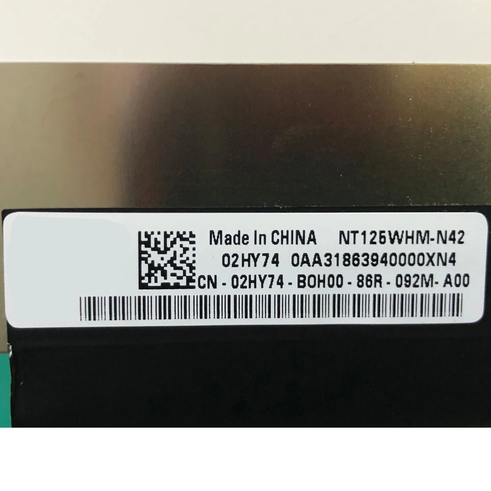 DP/N 02HY74 2HY74 NT125WHM-N42 B125XTN01.0 12 5-дюймовый 1366X768 TN HD 30-контактный ЖК-экран eDP 60 Гц с 2