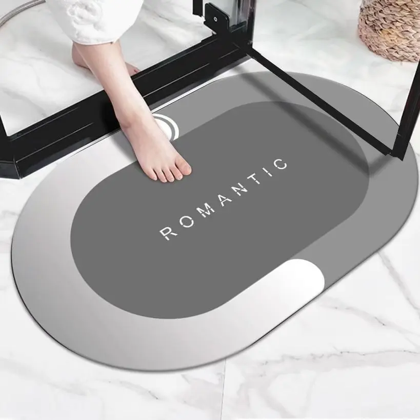 

Super Absorbent Floor Mat Quick Drying Bathroom Mat Entrance Doormat Toilet Carpet Easy To Clean Home Decor Non-slip Shower Mat