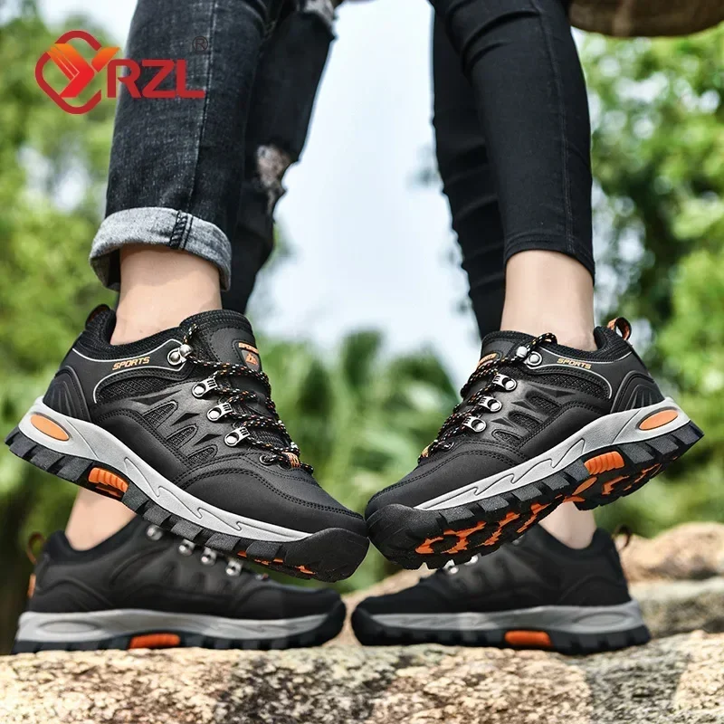 YRZL/женские ботинки мужская осенне-зимняя обувь из искусственной кожи мужские