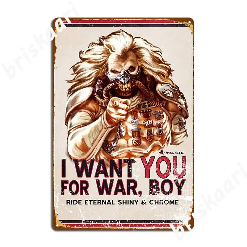 

I Want You For War Boy Dark Colors Metal Plaque Poster Designing Garage Decoration Club Bar Wall Pub Tin Sign Posters