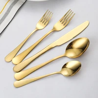 stainless steel cutlery knife fork spoon luxury golden cutlery sets home kitchen tableware dinnerware flatware sets