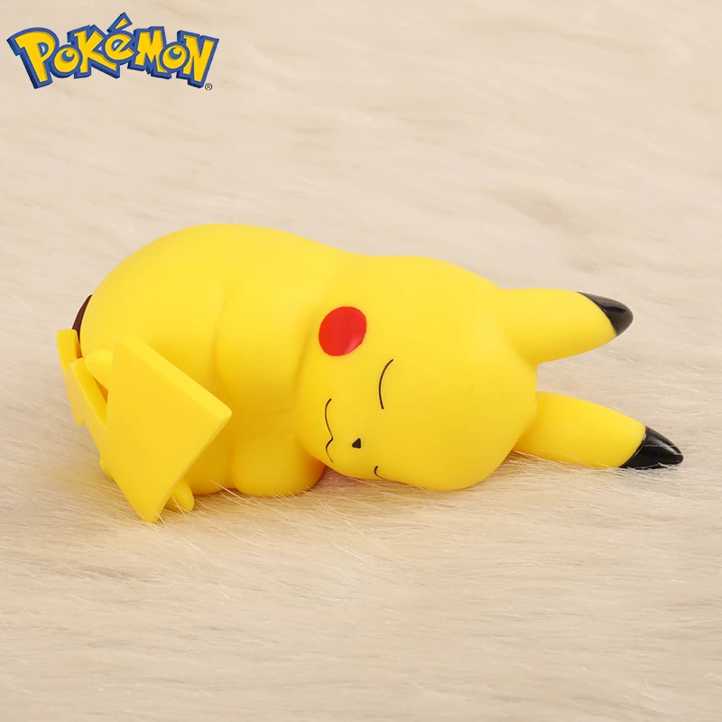 Pokemon Pikachu Night Light TAKARA TOMY Cute Anime Soft Bedroom Bedside LED Room Decoration Children's Toy Gift |
