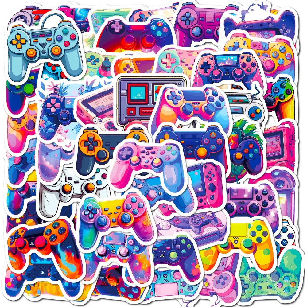 

10/50Pcs Cartoon GamePad Console Graffiti Sticker Decoration DIY Hand Account Computer Phone Luggage Thin Waterproof Sticker