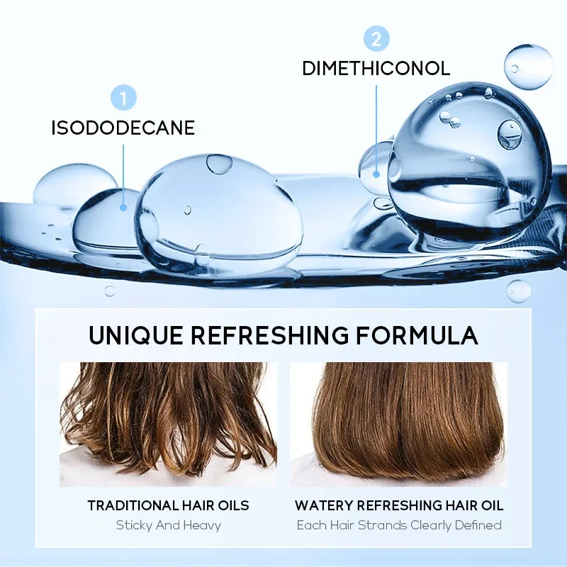 Фото 60 мл LAIKOU водянистое освежающее масло для волос, гладкое и шелковистое марокканское аргановое масло для волос, увлажняющее, питательное, повышающее блеск, ЗАКАЗ для волос №4