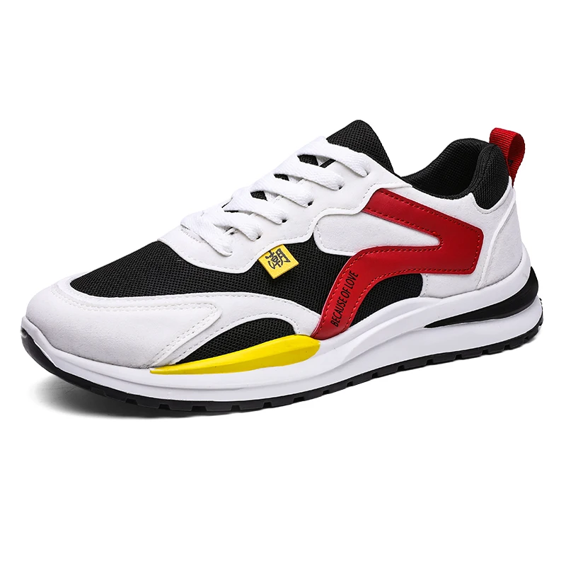 

New Fashion Light Men's Running Shoes Casual Comfortable Leather Soft Tennis Men's Sneaker Outdoor Jogging Non Slip Men's Shoes