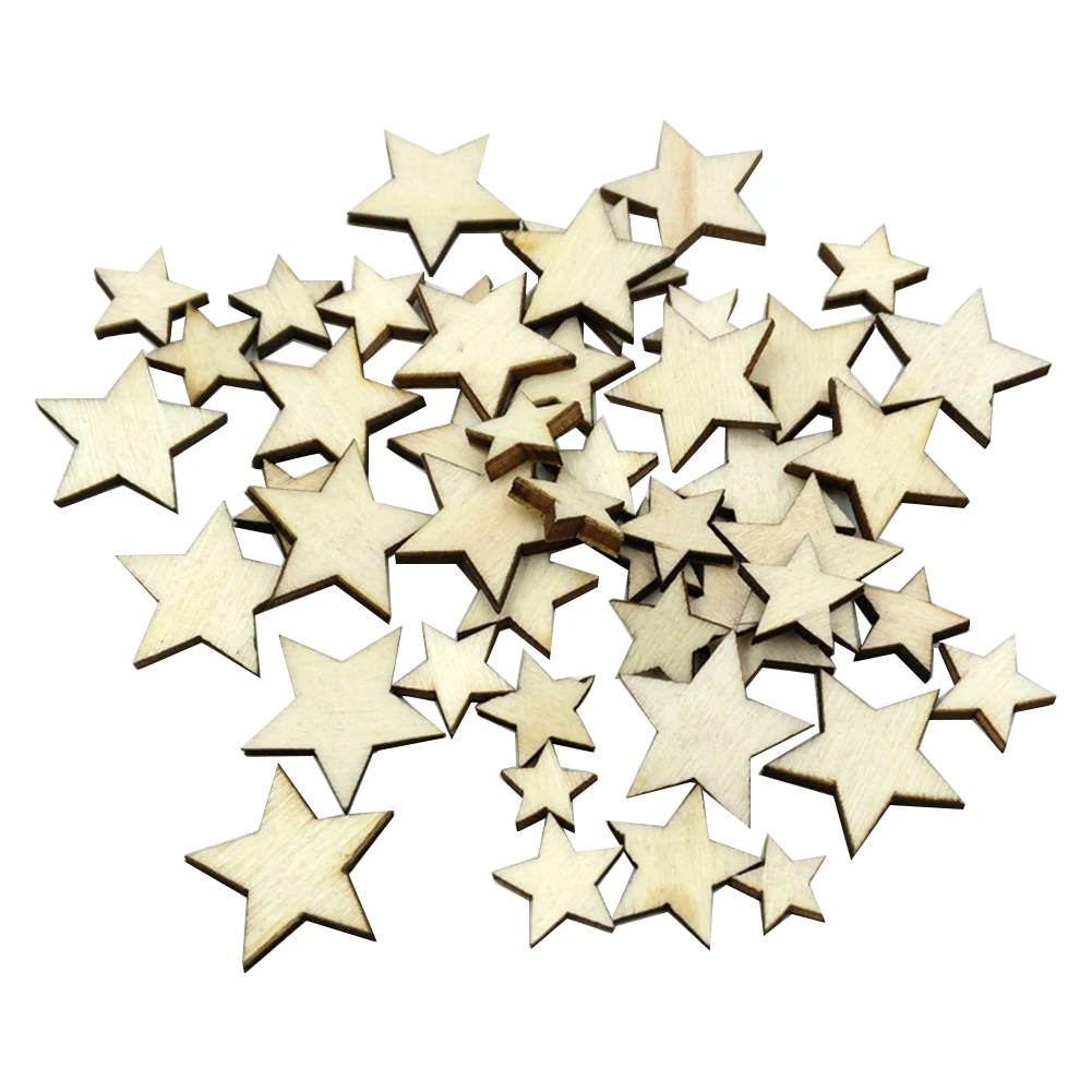 

Scrapbooking Graffiti Buttons Size Mixing Wooden Stars Handmade Embellishments Light Weight Gifts DIY Crafts Ornaments Supplies