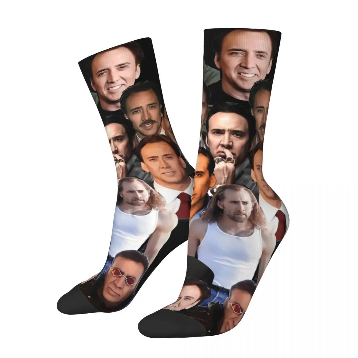 Носки с изображением Николаса Кейджа носки Kawaii знаменитым актером весенние
