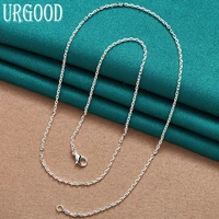 925 sterling silver 18 inches o chain necklace for women men party engagement wedding fashion jewelry