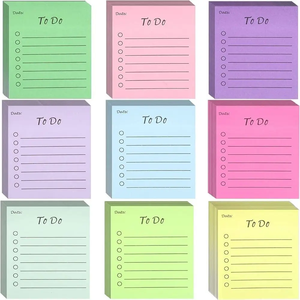 

Notes Weekly Note List Sticky Plan Memo 50 Stationery To Do Message Shopping Check Sheets Sunny List Pads Notepad Day