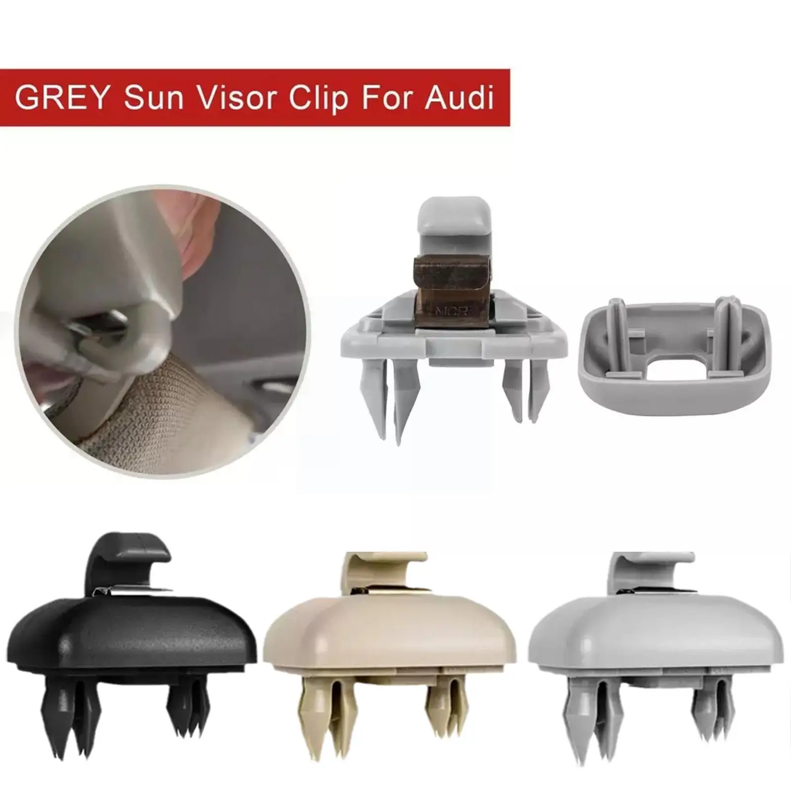 

Серый зажим для солнцезащитного козырька, держатель, крюк-кронштейн для Honda Accord Civic CRV, аксессуары для салона автомобиля, козырек для лобовог...