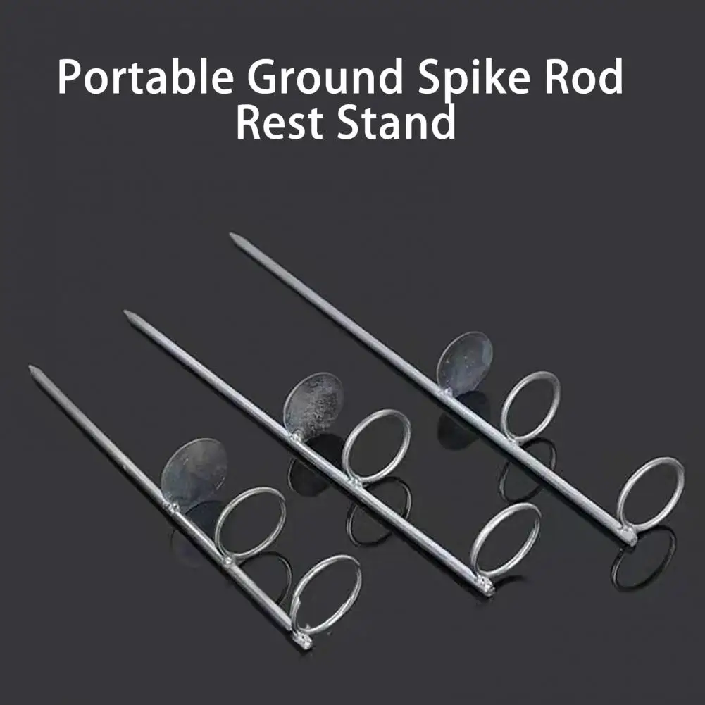 

30/40/50cm Double Rings Single Fork Ground Fishing Rod Holder Bank Fishing Ground Rod Bracket Fishing Tools Fishing Accessories