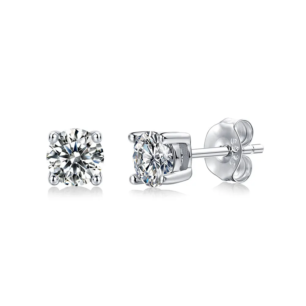 

AIDE 925 Sterling Silver 0.5 CT Moissanite Diamond Snowflower Piercing Stud Earrings for Women Wedding Fine Jewelry Gift Brincos