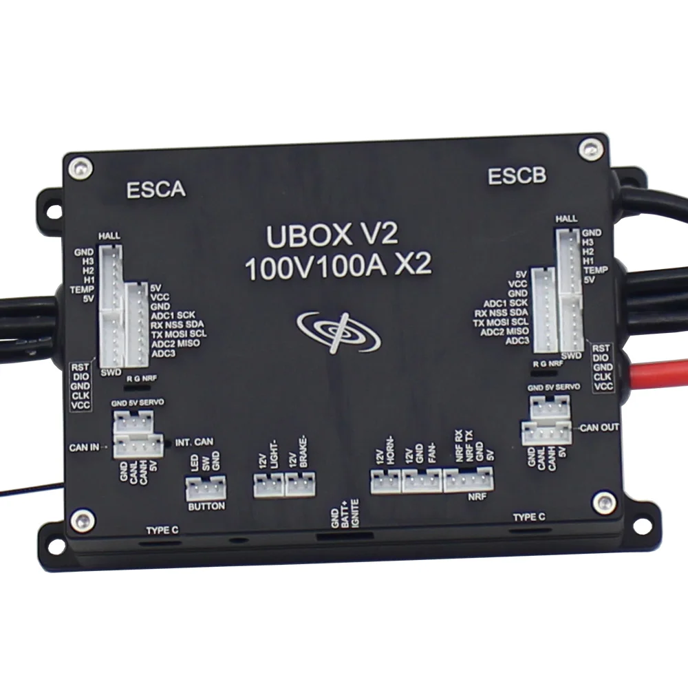 

UBOX V2 200A 100V 100A X2 Dual Motor Electric Speed Controller Base On 100/250 VESC For Electrical Bike Scooter Skateboard Robot