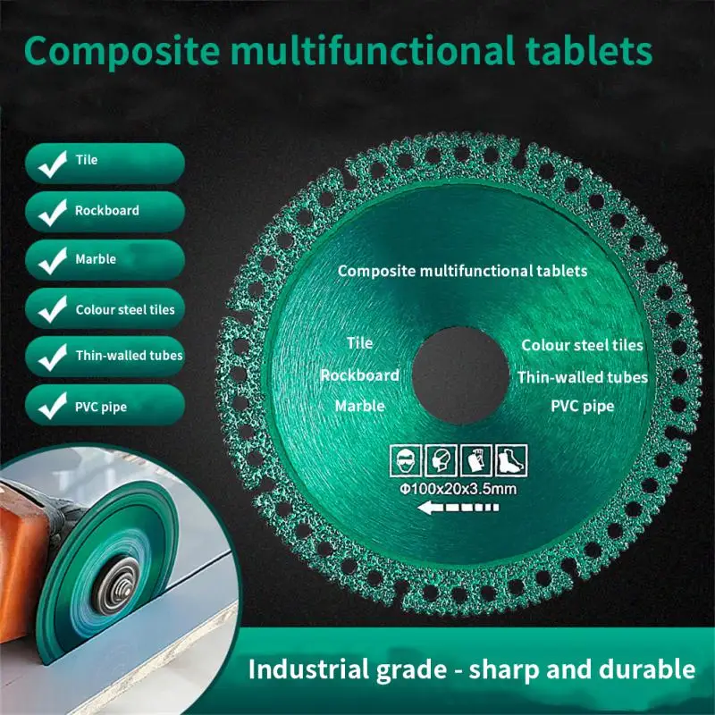 

100mm Glass Cutting Disc Diamond Marble Saw Blade Composite Multifunctional Cutting Saw Blade Polish Sharp Brazing Grinding Disc