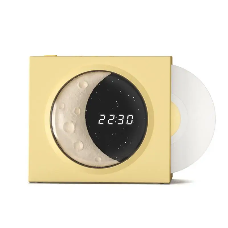 

Динамик Moon Clock, Hifi, bluetooth-совместимый проигрыватель, виниловый, ностальгия, большой объем, настольный, для улицы, маленький звук, Bluetooth-совместим